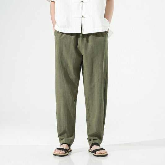 Men's Casual Pants Fashion Linen Trendy Straight - MOLATO